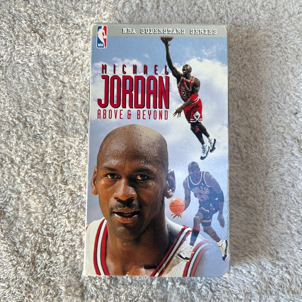 Michael Jordan Above & Beyond VHS 1996 NBA Superstars Series Chicago Bulls Doc - Picture 1 of 3
